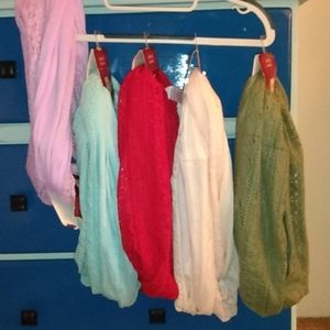 Textured infinity scarves 5 piece set